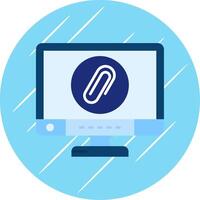 Clip Flat Blue Circle Icon vector