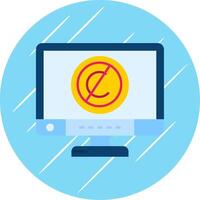 Copyright Flat Blue Circle Icon vector