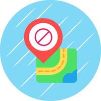 Forbidden Flat Blue Circle Icon vector