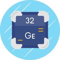 Germanium Flat Blue Circle Icon vector