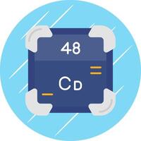 Cadmium Flat Blue Circle Icon vector