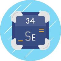 Selenium Flat Blue Circle Icon vector
