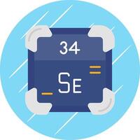 Selenium Flat Blue Circle Icon vector