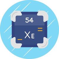 Xenon Flat Blue Circle Icon vector