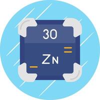 zinc plano azul circulo icono vector