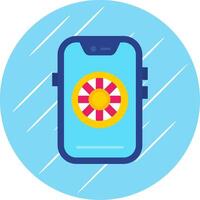 Lifesaver Flat Blue Circle Icon vector