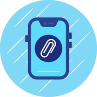 Clip Flat Blue Circle Icon vector