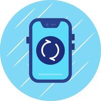 Recycle Flat Blue Circle Icon vector