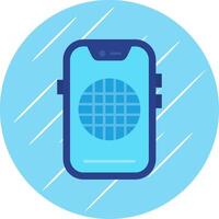 Grid Flat Blue Circle Icon vector