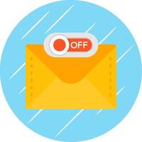 Off Flat Blue Circle Icon vector