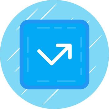 Bounce Flat Blue Circle Icon vector
