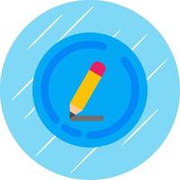 Edit Flat Blue Circle Icon vector