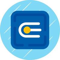 Endpoint Flat Blue Circle Icon vector