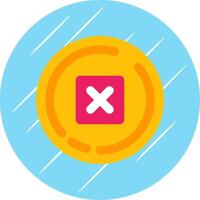 Delete Flat Blue Circle Icon vector