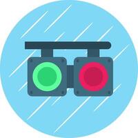 Crossing Flat Blue Circle Icon vector