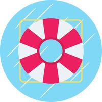 Support Flat Blue Circle Icon vector