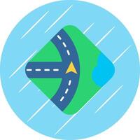 Navigation Flat Blue Circle Icon vector