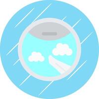 Porthole Flat Blue Circle Icon vector