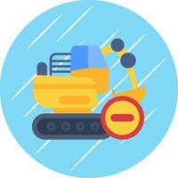 Construction Flat Blue Circle Icon vector