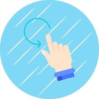 Rotate Flat Blue Circle Icon vector