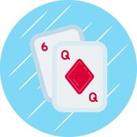 Poker Flat Blue Circle Icon vector