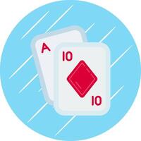 póker plano azul circulo icono vector