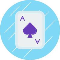 Spades Flat Blue Circle Icon vector