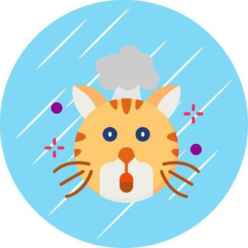 Exploding Flat Blue Circle Icon vector