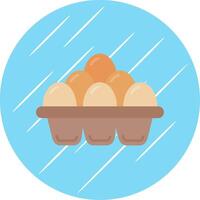 Eggs Flat Blue Circle Icon vector