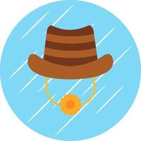 Hat Flat Blue Circle Icon vector