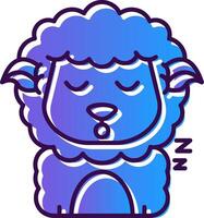 Sleep Gradient Filled Icon vector
