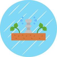 Irrigation Flat Blue Circle Icon vector