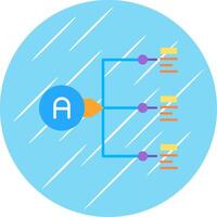 Relation Flat Blue Circle Icon vector