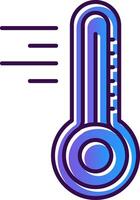 Thermometer Gradient Filled Icon vector