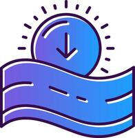 Sunset Gradient Filled Icon vector