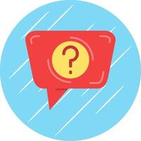 Question Flat Blue Circle Icon vector