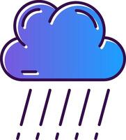 Rain Gradient Filled Icon vector