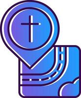 Church Gradient Filled Icon vector