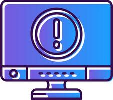 Error Gradient Filled Icon vector