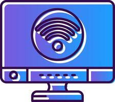 Wifi Gradient Filled Icon vector