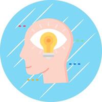 Visualization Flat Blue Circle Icon vector