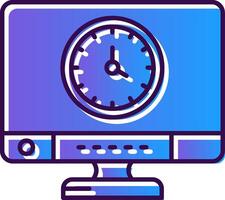 Time Gradient Filled Icon vector