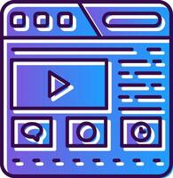Website Gradient Filled Icon vector