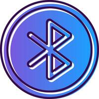 Bluetooth Gradient Filled Icon vector