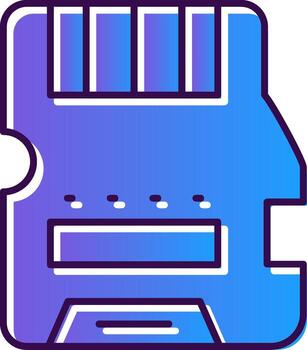 Memory Gradient Filled Icon vector