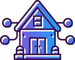 House Gradient Filled Icon vector