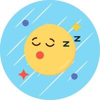 Sleep Flat Blue Circle Icon vector