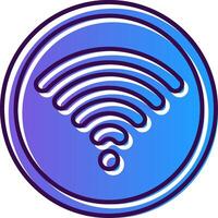 Wifi degradado lleno icono vector