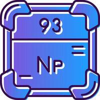 Neptunium Gradient Filled Icon vector