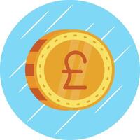 Pound Flat Blue Circle Icon vector